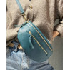 Sac Banane Cuir Grainé "Double Fermeture"