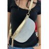 Sac Banane Bicolore En Cuir Et Daim