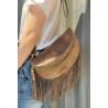 Sac Bandoulière en Daim (Grand Format) avec Franges