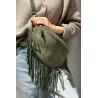 Sac Bandoulière en Daim (Grand Format) avec Franges