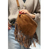 Sac Bandoulière en Daim (Grand Format) avec Franges