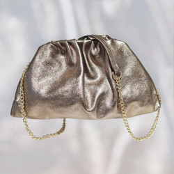 Sac bandoulière en Cuir irisé avec chaînette