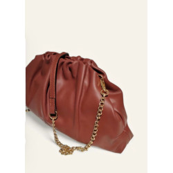 Sac bandoulière en Cuir Grainé avec chaînette