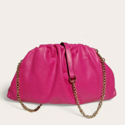 Sac bandoulière en Cuir Grainé avec chaînette
