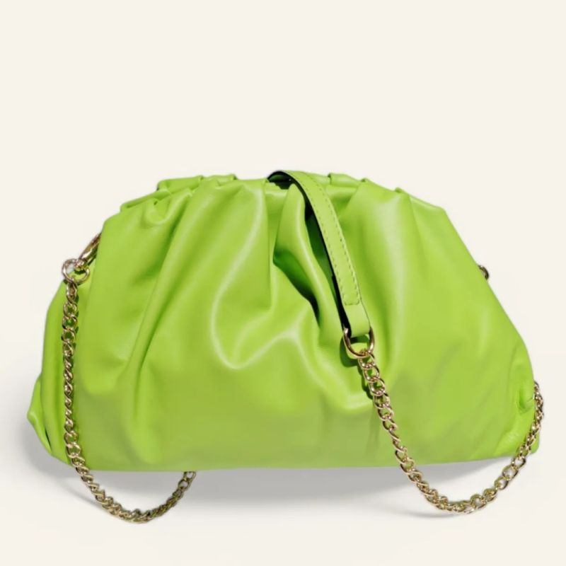 Sac bandoulière en Cuir Grainé avec chaînette