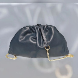 Sac bandoulière en Cuir Grainé avec chaînette