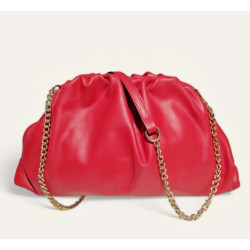 Sac bandoulière en Cuir Grainé avec chaînette