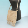 Sac bandoulière en Daim clouté avec franges