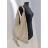 Sac porté épaule en cuir grainé avec pochette
