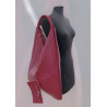 Sac porté épaule en cuir grainé avec pochette