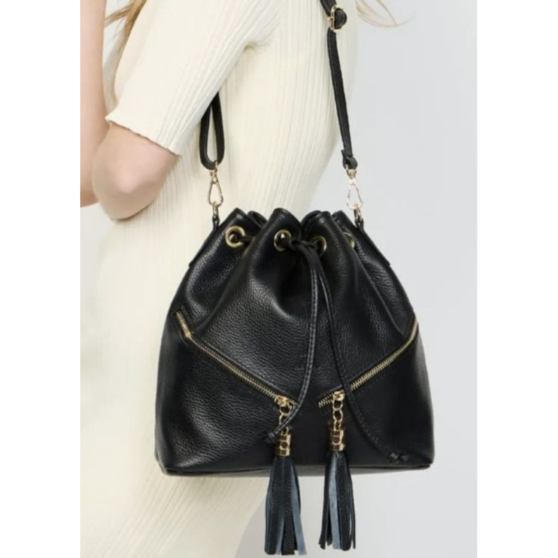 Sac Seau en Cuir Grainé