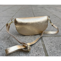 Sac Banane Bicolore En Cuir Et Daim