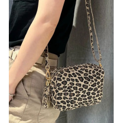 Sac Bandoulière en Cuir Motif Animal
