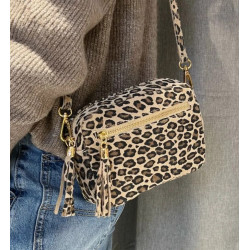 Sac Bandoulière en Cuir Motif Animal