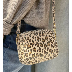 Sac Bandoulière en Cuir Motif Animal