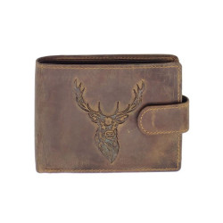 Porte-Monnaie Cerf en Cuir Vieilli