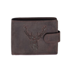 Porte-Monnaie Cerf en Cuir Vieilli