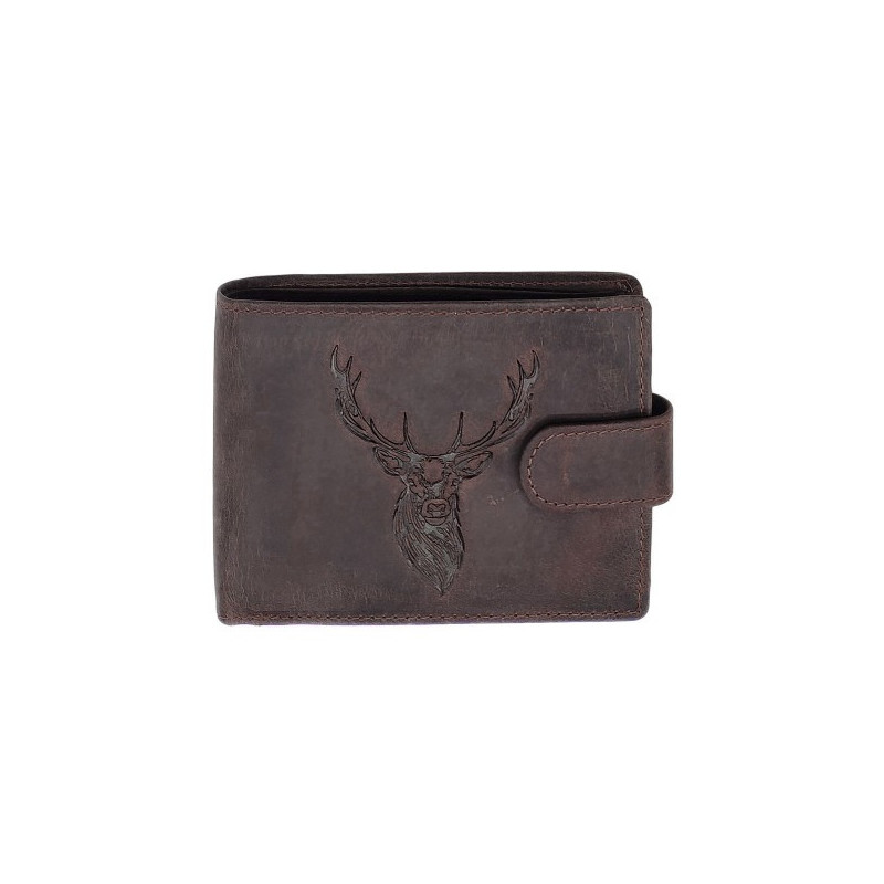 Porte-Monnaie Cerf en Cuir Vieilli