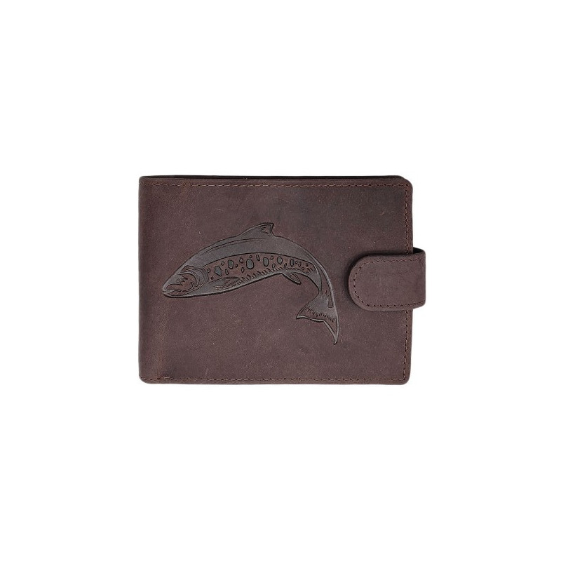 Porte-Monnaie Pêche  en Cuir Vieilli