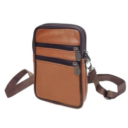 Pochette Bandoulière en Cuir Double compartiments