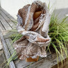 Echarpe Motif Feuilles "Camel"