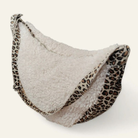 Sac Banane Cuir et Laine "Maxi Format"