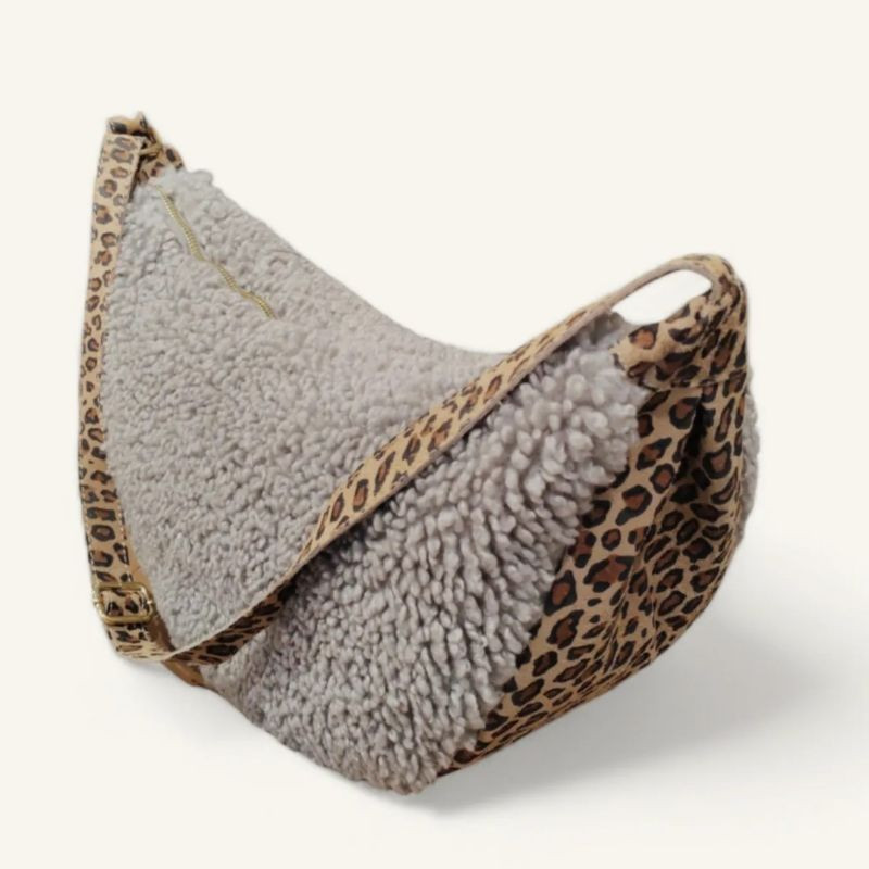 Sac Banane Cuir et Laine "Maxi Format"