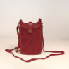 Pochette en Cuir Grainé et Daim