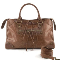 Sac Porté Main et Bandoulière en Cuir Vieilli