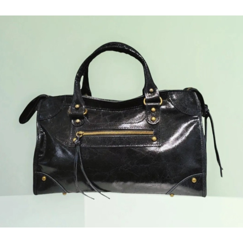 Sac Porté Main et Bandoulière en Cuir Vieilli