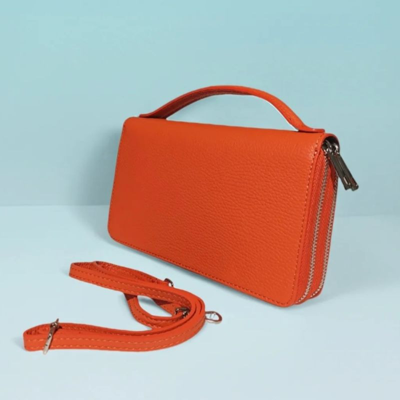 Sac Compagnon en Cuir Grainé