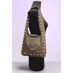 Sac Porté Epaule en Daim  avec bandoulière Amovible