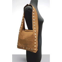 Sac porté épaule en Daim avec bandoulière amovible