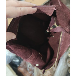 Sac Porté Epaule en Daim  avec bandoulière Amovible