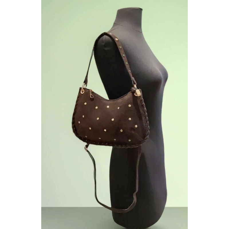 Sac porté épaule en Daim avec bandoulière