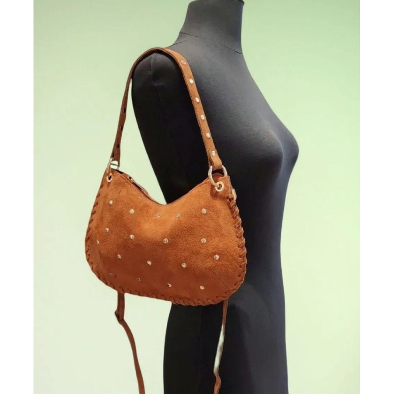 Sac porté épaule en Daim avec bandoulière