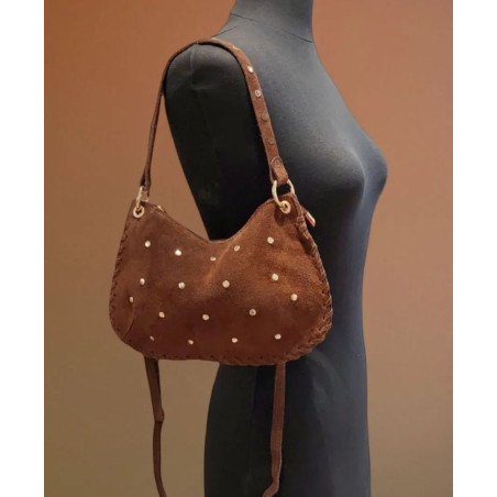 Sac porté épaule en Daim avec bandoulière