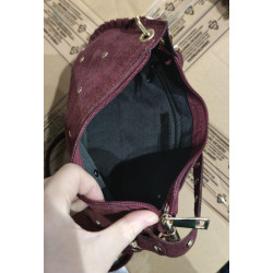 Sac porté épaule en Daim avec bandoulière