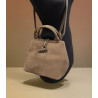 Sac porté main en daim avec bandoulière