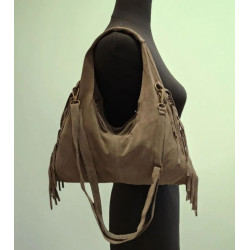 Sac porté épaules en daim