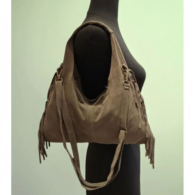 Sac porté épaules en daim