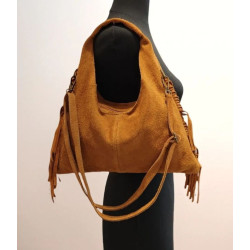 Sac porté épaules en daim