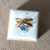 Bague Acier Inoxydable "trèfle et perle"