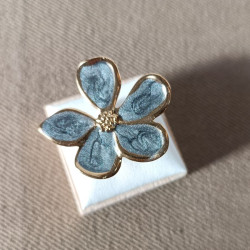 Bague Acier Inoxydable "trèfle et perle"