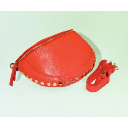 Sac Banane en Cuir Grainé " Clouté "