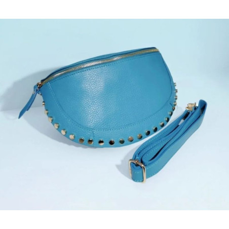 Sac Banane en Cuir Grainé " Clouté "