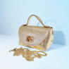 Sac A Mains en Cuir Grainé avec Chaînette