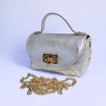 Sac A Mains en Cuir Grainé avec Chaînette