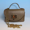 Sac A Mains en Cuir Grainé avec Chaînette