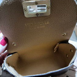 Sac A Mains en Cuir Grainé avec Chaînette